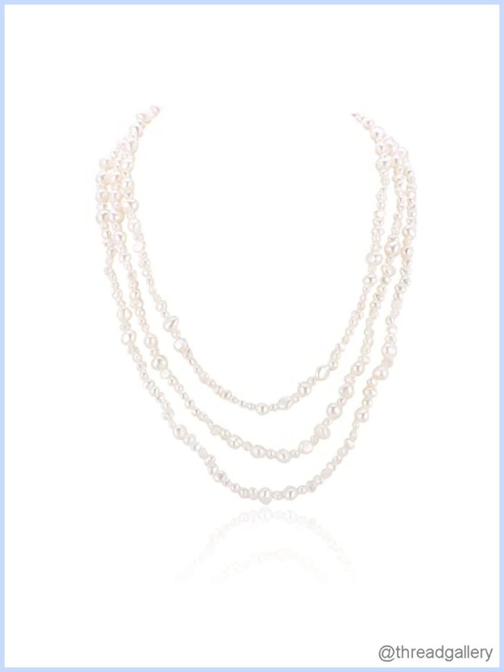 Freshwater Baroque Pearl Handmade Strand Necklace for Women